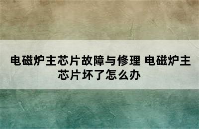 电磁炉主芯片故障与修理 电磁炉主芯片坏了怎么办